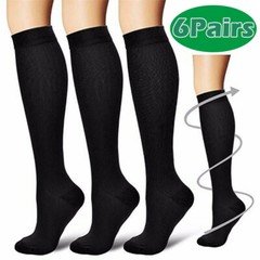 (3 Pairs) Compression Socks Knee High 15-20mmHg Graduated Support Men’s Women’s-