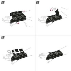 Actimove Professional Line Wrist Splint 8 inch Left Hand (Black) Small