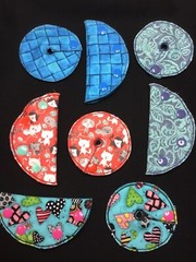 6 Button Buddies – GIRLS – Mickey, G Tube, J Peg Feeding Tube Button Covers Pads