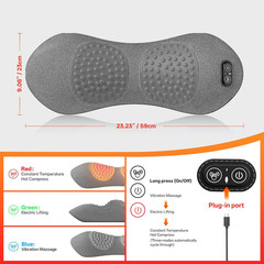 3-in-1 Electric Lumbar Support Pillow for Bed and Chair, Triple Fusion Back Mass