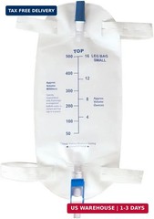 4 Pack Easy-Tap Leg Bag Urinary Drainage Bag, 500 ML Anti-Reflux Valve, Cloth St