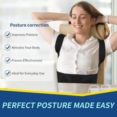 Posture Corrector Lumbar Low Back Support Shoulder Brace Belt Unisex Women Men