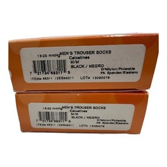 Therafirm Knee High Compression Trouser Socks 15-20 mmHg Lot Of 2 Pr Black