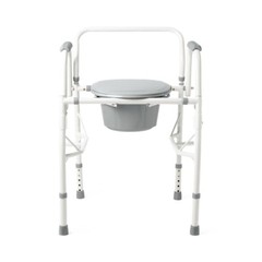 Medline G1-301DX1 Steel Frame Std Folding Commode 7.5 Qt. Bucket w/Handle