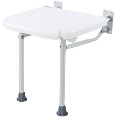 Folding Wall-Mounted Shower Seat – Space-Saving Bench, 500 lbs Capacity for Seni