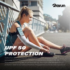 Roxun 4 Pairs Arm Sleeves Cooling Uv Sun Protection Sports Compression For