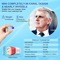 Pair Rechargeable Digital Invisible Hearing Aids Sound Voice Amplifier Mini ITE