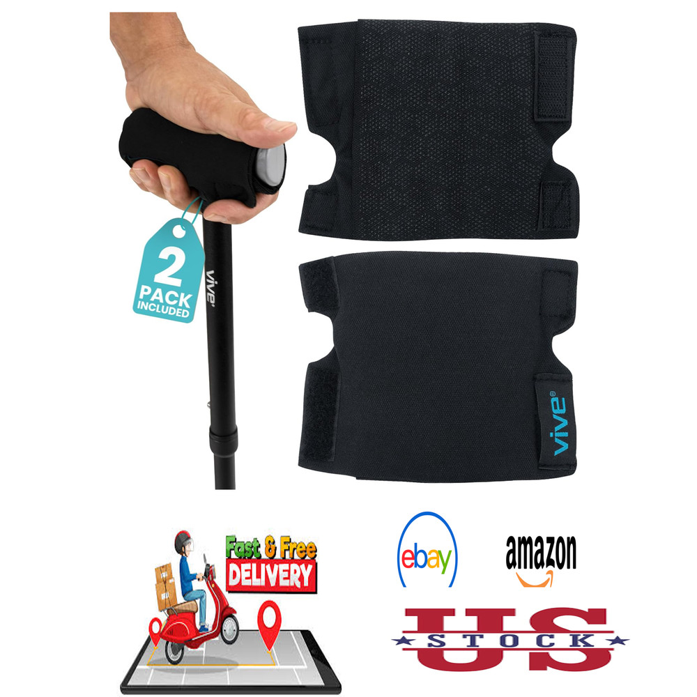 Vive Cane Handle Cover Cushion Grip Foam Pad for Walking Stick Hand Pain Relief