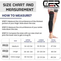 Knee Sleeve Compression Brace Support Full Leg Sport Joint Pain Arthritis Relief