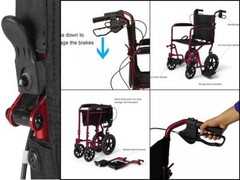 WIDE SEAT Wheelchair Lightweight EASY Folding Drive Manual HANDBRAKES FOR SAFETY
