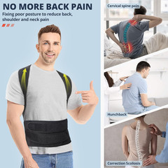 Fitsupport Back Brace Posture Corrector for Women and Men Back Lumbar Support Sh
