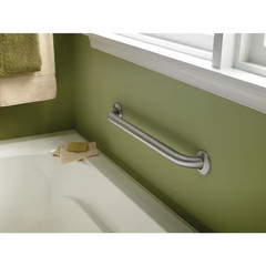 16 In. X 1-1/2 In. Concealed Screw Ada-Compliant Grab Bar in Stainless NEW