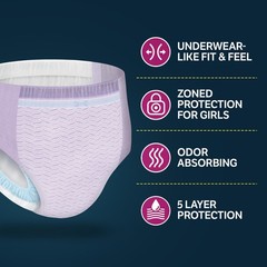 Goodnites Girls‘ Nighttime Bedwetting Underwear, Size XXL (120-165 lbs), 24 Coun