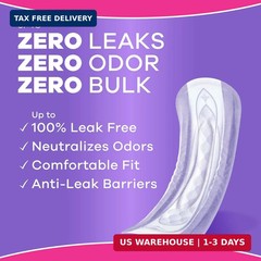 Always Discreet Adult Incontinence Pads for Women, Drier, 4 Drop Long Length, Mo