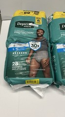 56 Count Depend Men’s Large Incontinence Underwear Maximum Protection