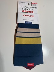 VIM & VIGR Moderate Compression Knee-High Unisex Socks Size Wide Calf L/XL