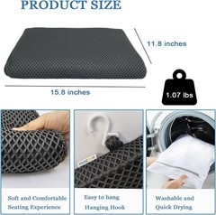 Shower Seat Cushion with Non-Slip Silicone Bottom,Soft 4D Mesh Fabric