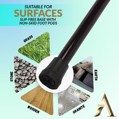 ® Walking Cane Ebony Wood Black T Shape Brass Handle | Tone Natural Wooden Ca…