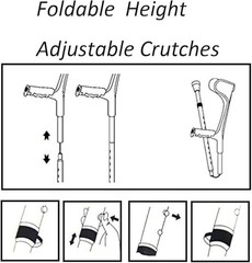 AngleMAX Mobility Red/Pink Folding Forearm Crutch, Lightweight Aluminum