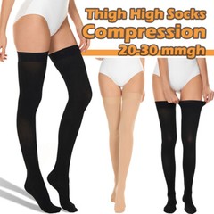 Thigh High Compression Socks Leg Support Brace Pain Relief Men Women Full Toe