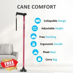 rehand Walking Cane Red