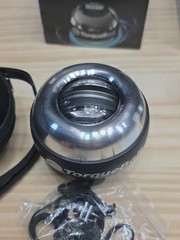 2 TorqueBall Self-Starting Gyroscope Ball Silver Black Pain Relief Hand Strength
