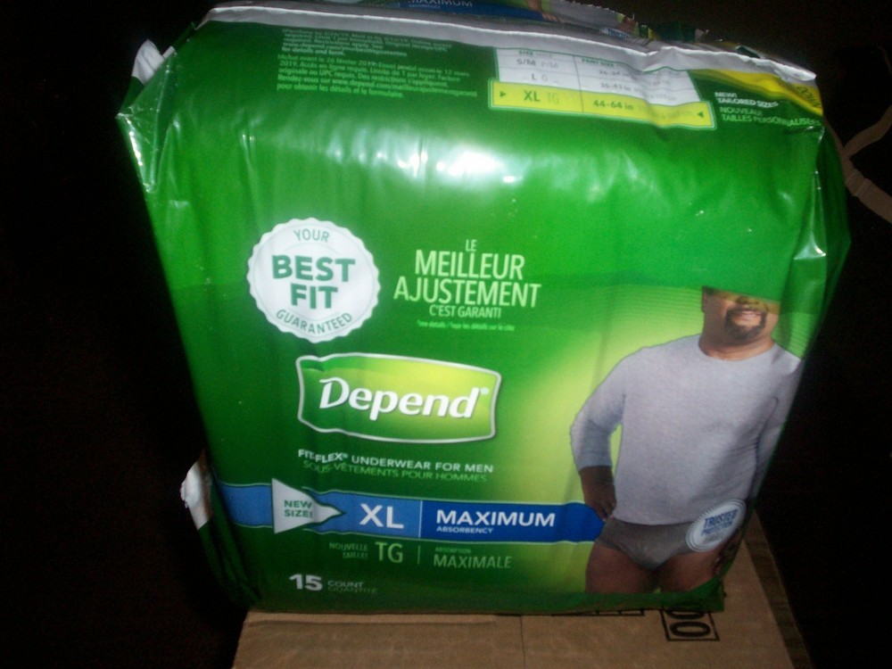 30 Depend for MEN FIT FLEX UNDERWEAR, WAIST 44 TO 64 INCHES, X-Large,