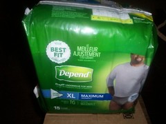 30 Depend for MEN FIT FLEX UNDERWEAR, WAIST 44 TO 64 INCHES, X-Large,