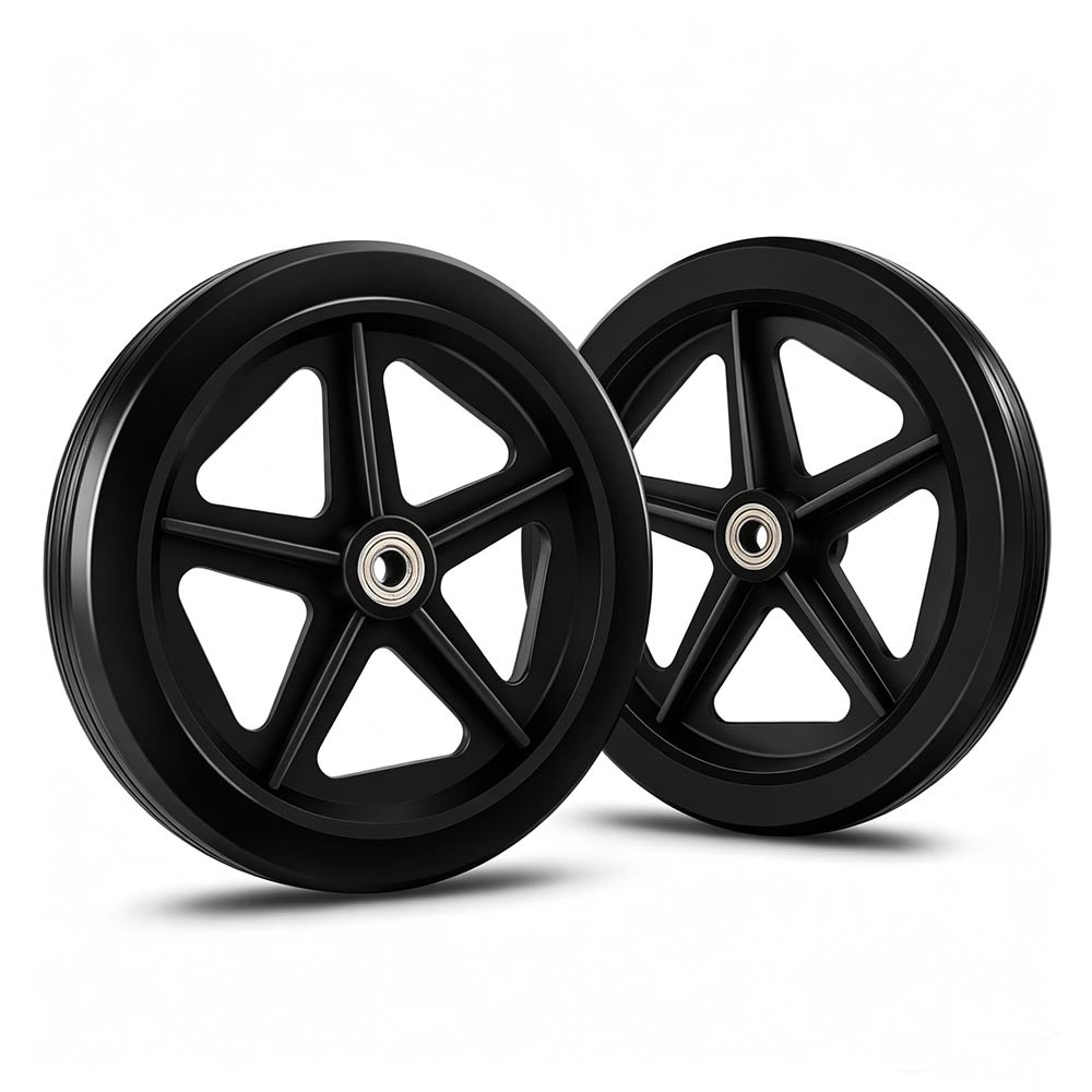Set of TWO 8 Inch Replacement Wheelchair Wheels 5/16″ Bearing（Thicker Style）