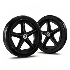 Set of TWO 8 Inch Replacement Wheelchair Wheels 5/16″ Bearing（Thicker Style）