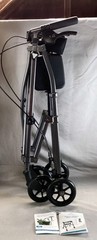 Able Life Space Saver Lightweight Folding Rollator w/Seat, Black Walnut, 4250-BW