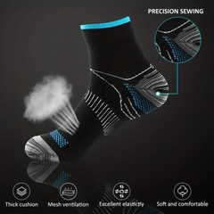 Compression Socks Ankle Support Running Sports Anti-Slip Crew Short Stockings