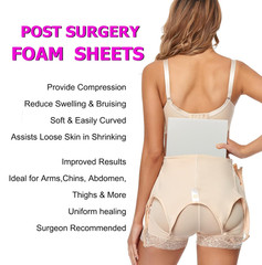 4 Pack Lipo Foam Post-Surgical Ab Board Flattening Abdominal Compression Board f