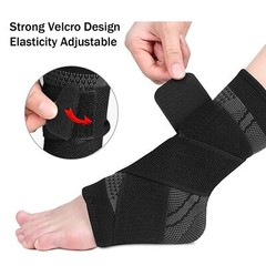 Ankle Brace Support Compression Sleeve Strap for Relief Sprained Tendon Foot Gym