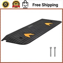 SKYSHALO 1 in Rise Rubber Threshold Ramp Doorway Wheelchair Curb Ramp 33000 lb