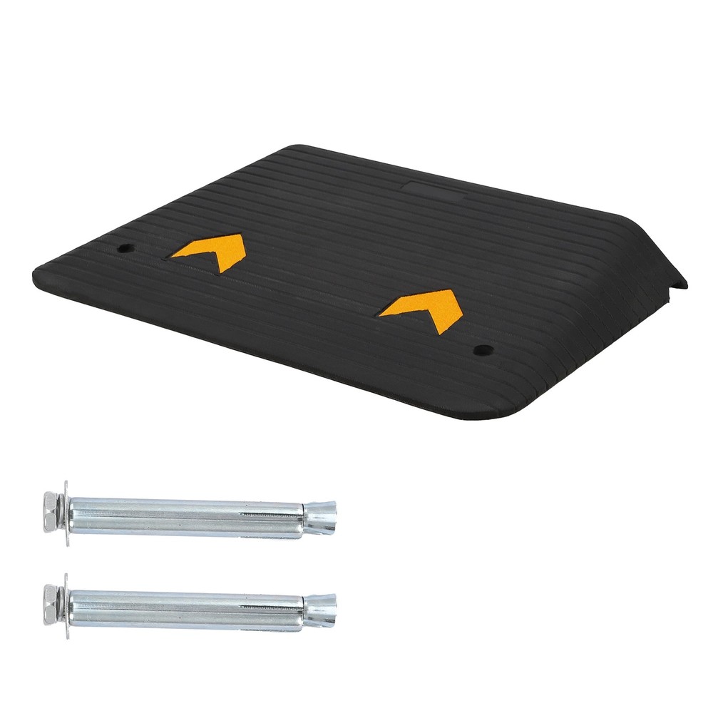 3.5“ Rise Rubber Threshold Ramp 35.5x21in, 33,000lb Anti-Slip, Curb Access