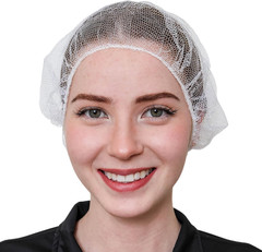 Disposable Honeycomb Nylon Hair Nets | Breathable | 1,000 Count [BLACK | BLUE |