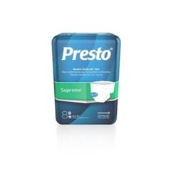 Presto Supreme Brief Bariatric XXX Large 78″ – 95″ PK of 8