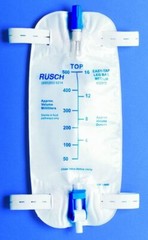 Premium White Leg Bag with Flip Valve and Straps 5 Count 19 oz