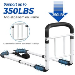 Adjustable Bed Rails for Seniors – Non-Slip Handle, Tool-Free, 350 LBS Capacity