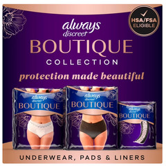 Always Discreet Boutique Women’s Incontinence Underwear, S/M, 20 Count