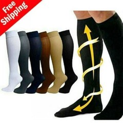 USA Men Compression Socks Medical Stockings For Varicose Veins Wide Calf Socks..