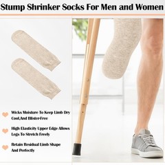 Nude Color Prosthetic Limb Socks – 10 Comfortable Amputee Tube Socks