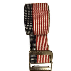 American Flag Adjustable Belt Made In USA By Skil Care, Red White Blue, 60”