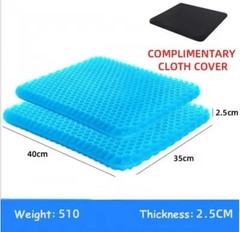 2Pc Honeycomb Gel Seat Cushion 2.5cm Thick Cooling Comfort Support for Chair Car