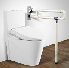 Flip Up Toilet Grab Bar Rail 29.5″ Foldable Handicap Bathroom Safety Support