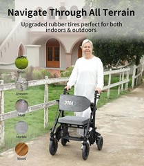 Z51 Rollator Walkers with Seat Black