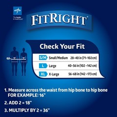 FitRight Overnight Unisex Large Underwear, 40-56 in Waist 56 Count 4 Bags of …