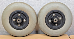 Set of 2 OEM Hoveround MPV5 MPV4 Teknique Solid Caster Wheels 200×500 w/ screws