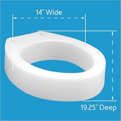 Carex Toilet Seat Riser Elongated Raised Toilet Seat Adds 3.5 inches to Toilet